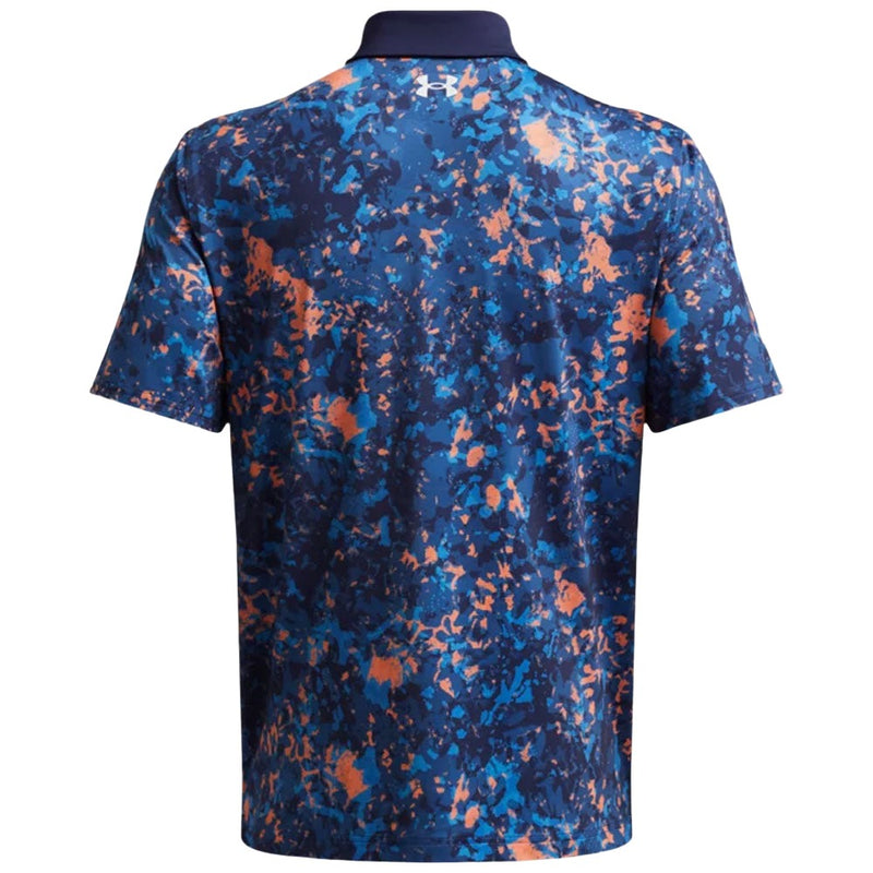 Under Armour T2G Printed Polo Shirt - Flare Orange/Tech Blue