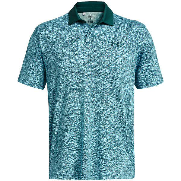 Under Armour T2G Printed Polo Shirt - Sky Blue/Hydro Teal/Hydro Teal