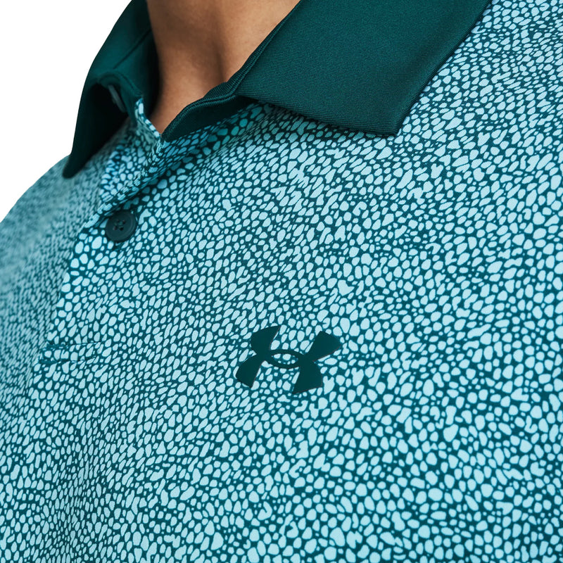 Under Armour T2G Printed Polo Shirt - Sky Blue/Hydro Teal/Hydro Teal