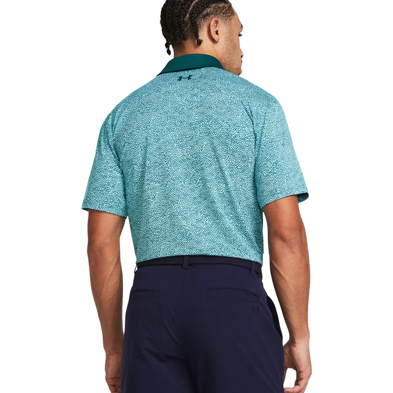 Under Armour T2G Printed Polo Shirt - Sky Blue/Hydro Teal/Hydro Teal