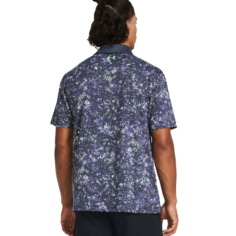 Under Armour T2G Printed Polo Shirt - Downpour Gray/Starlight/Matrix Green