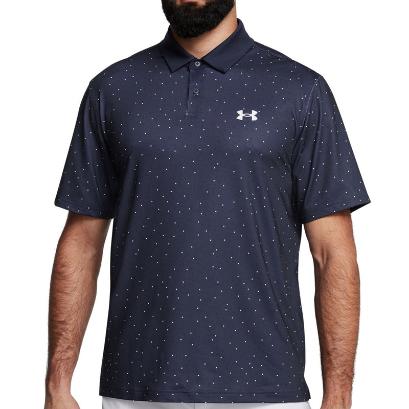 Under Armour T2G Printed Polo Shirt - Midnight Navy/Black