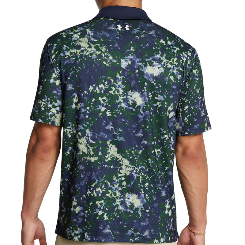 Under Armour T2G Printed Polo Shirt - Retro Green/Midnight Navy