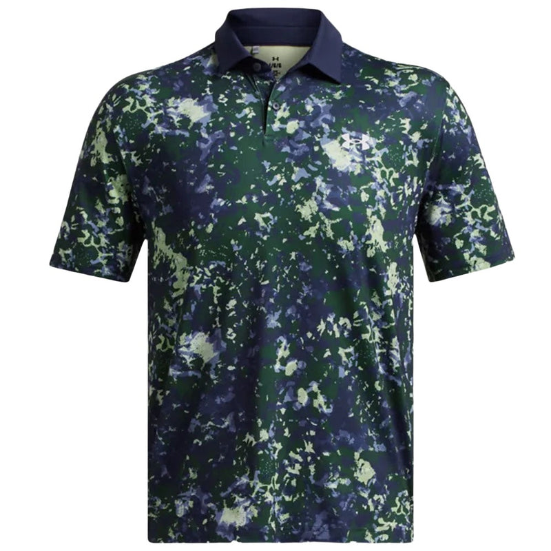 Under Armour T2G Printed Polo Shirt - Retro Green/Midnight Navy