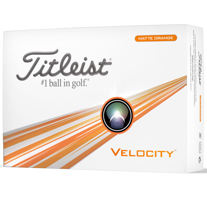 Titleist Velocity Golf Balls - Orange - 12 Pack