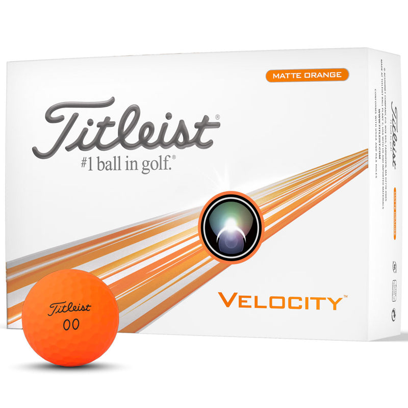 Titleist Velocity Golf Balls - Orange - 12 Pack