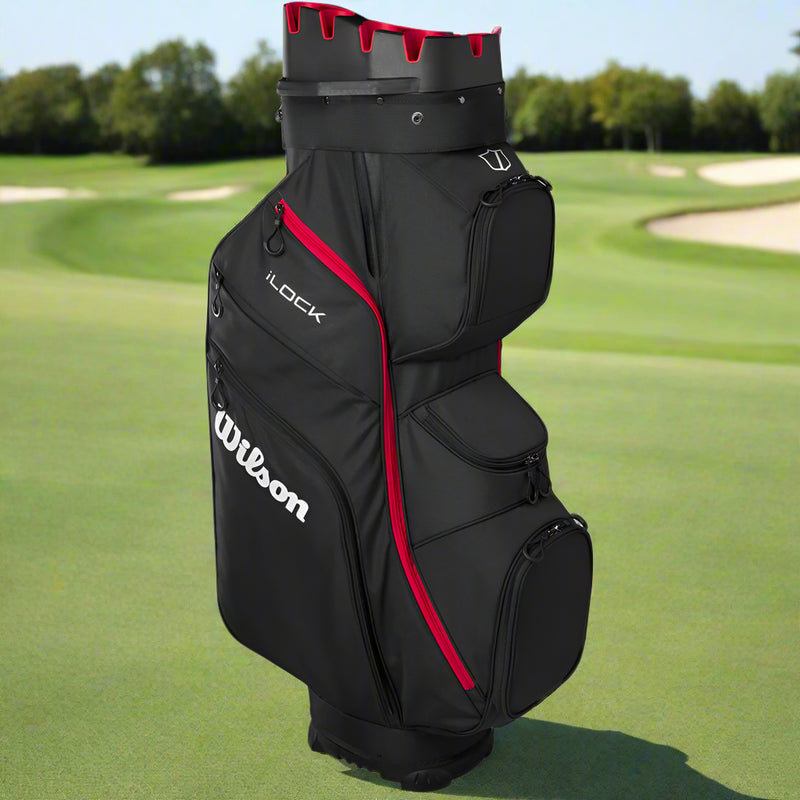 Wilson I-Lock Cart Bag - Black/Red