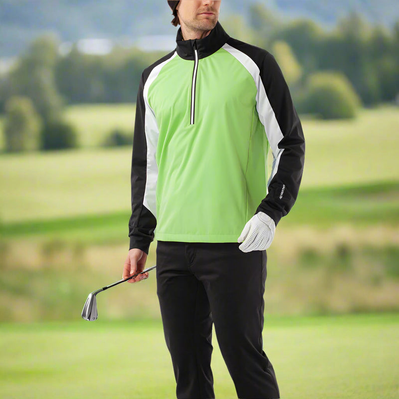 Galvin Green Laurent Windproof Pullover Jacket - Fresh Green/Black