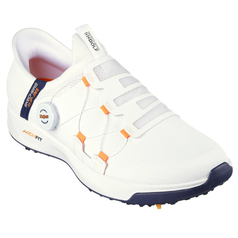 Skechers Slip Ins Elite Vortex Waterproof Spiked Shoes - White/Navy