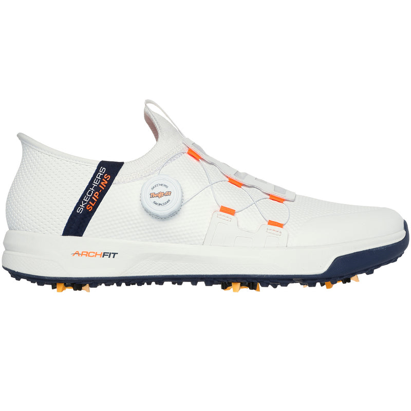 Skechers Slip Ins Elite Vortex Waterproof Spiked Shoes - White/Navy