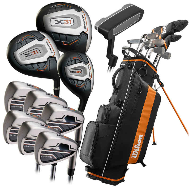 Wilson X31 Advantage 11-Piece Stand Bag Package Set - Steel