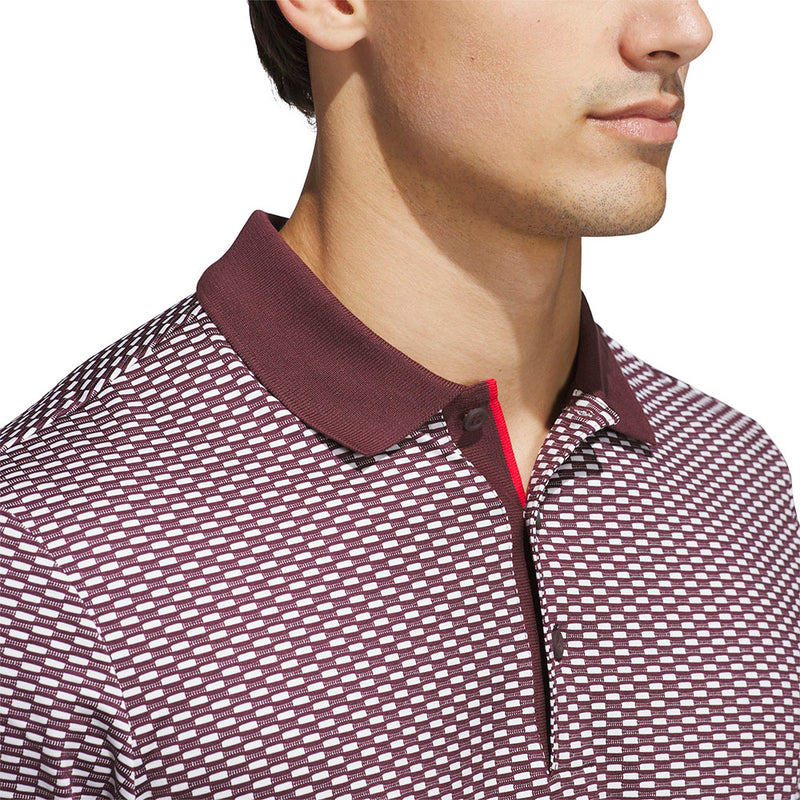 adidas Beyond the Course Textured Polo Shirt - Aurora Ruby