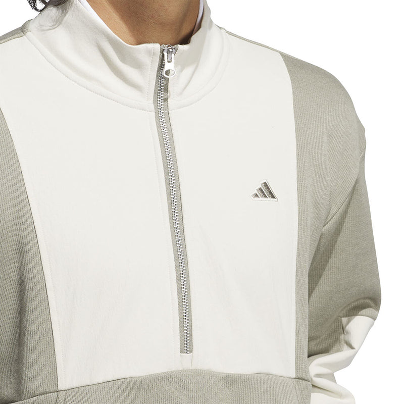 adidas Go-To DWR Hybrid 1/2 Zip Pullover - Silver Pebble/Alumina