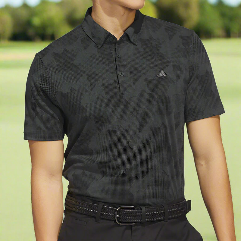 adidas Go-To Printed Polo Shirt - Carbon/Black