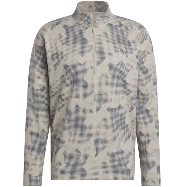 adidas Go-To Printed 1/4 Zip Pullover - Putty Beige