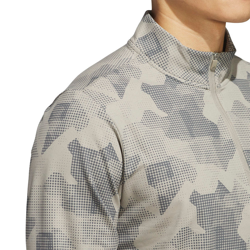 adidas Go-To Printed 1/4 Zip Pullover - Putty Beige