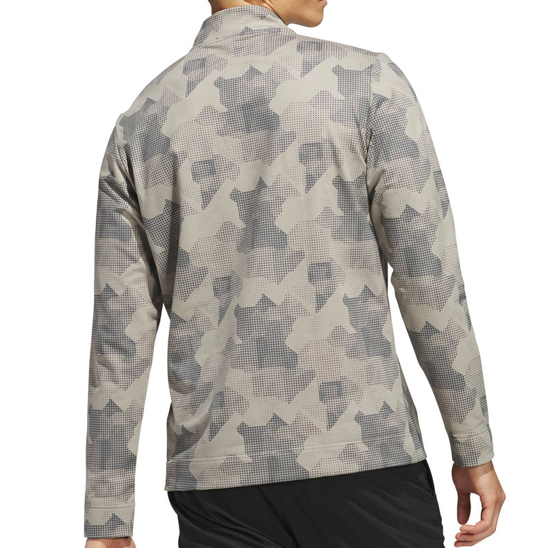 adidas Go-To Printed 1/4 Zip Pullover - Putty Beige