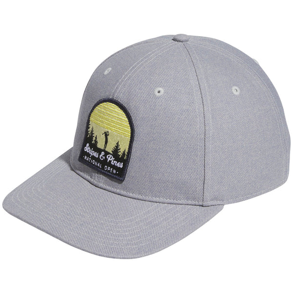 adidas High Crown Stripes and Pines Cap - Light Grey Heather