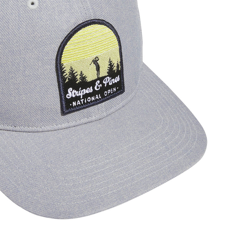 adidas High Crown Stripes and Pines Cap - Light Grey Heather