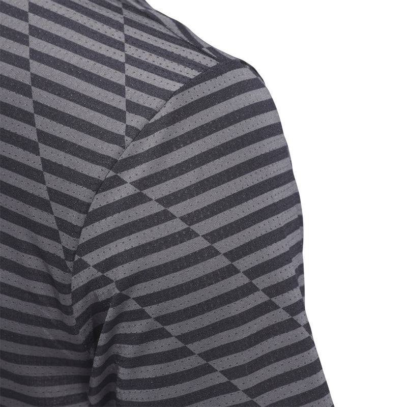 adidas Mesh Print Polo Shirt - Black/Grey Five