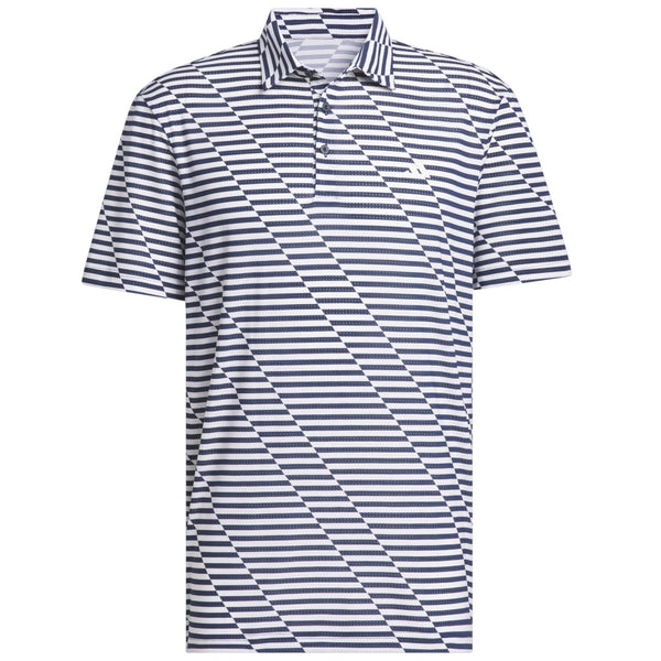 adidas Mesh Print Polo Shirt - Collegiate Navy/White