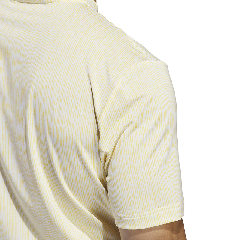 adidas Sport Stripe Polo Shirt - Ivory/Semi Spark