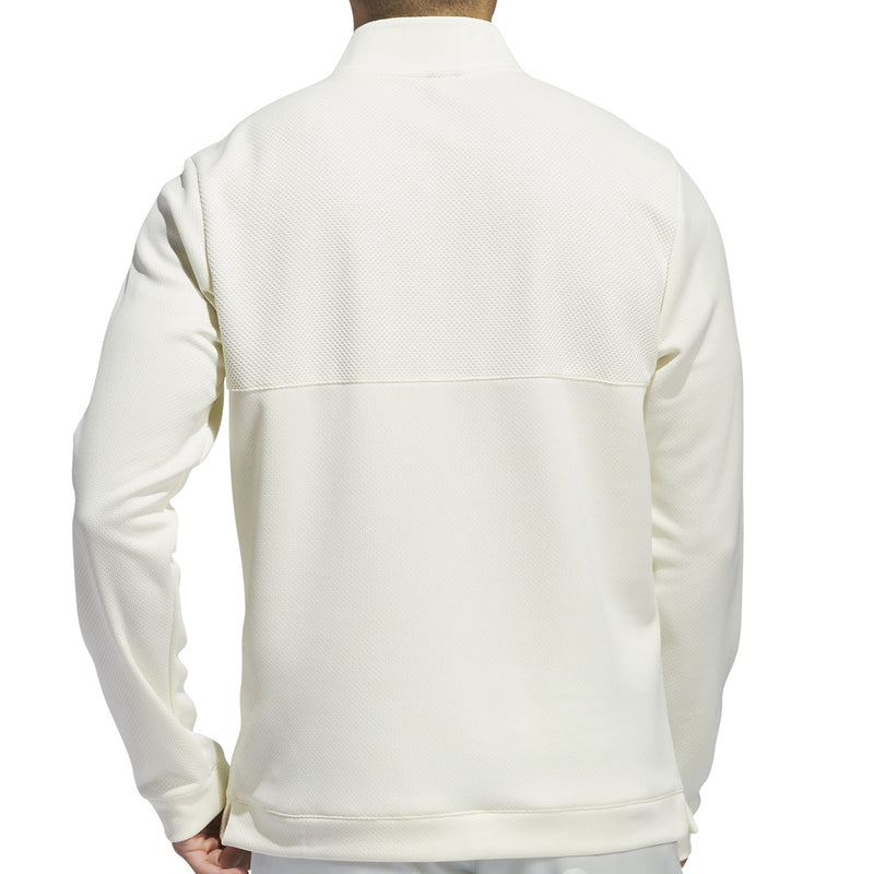 adidas Textured 1/4 Zip Pullover - Ivory