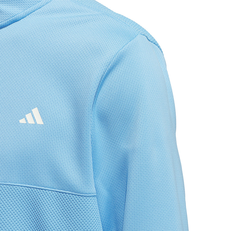 adidas Textured 1/4 Zip Pullover - Semi Blue Burst