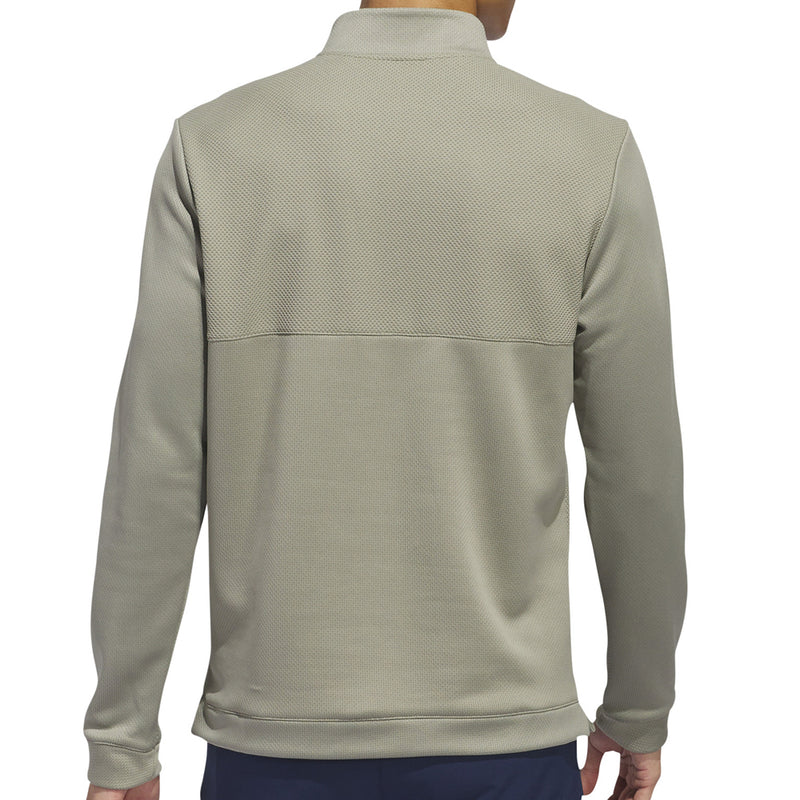 adidas Textured 1/4 Zip Pullover - Silver Pebble