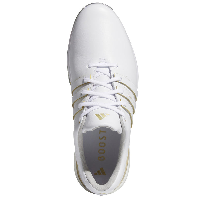 adidas Tour360 24 Spiked Waterproof Shoes - Ftwr White/Goldmet/Silvermet