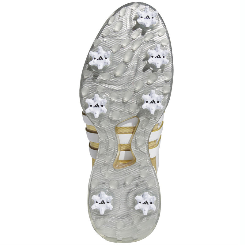 adidas Tour360 24 Spiked Waterproof Shoes - Ftwr White/Goldmet/Silvermet