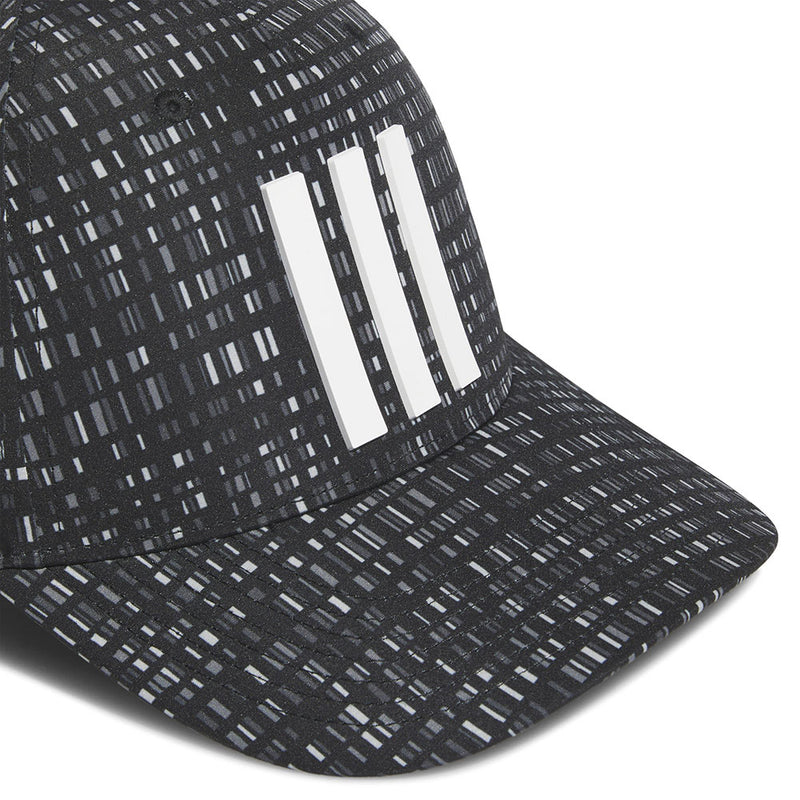 adidas Tour 3 Stripes Print Cap - Black