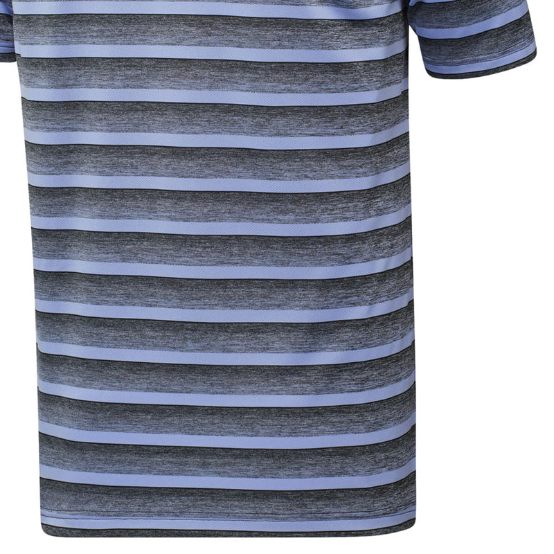 adidas Two-Colour Stripe Polo Shirt - Black/Blue Spark