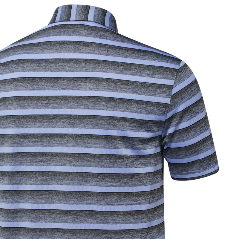 adidas Two-Colour Stripe Polo Shirt - Black/Blue Spark