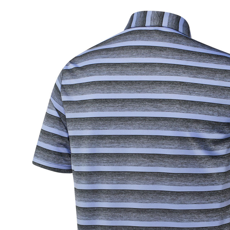 adidas Two-Colour Stripe Polo Shirt - Black/Blue Spark