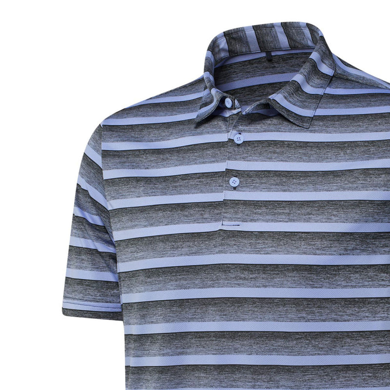 adidas Two-Colour Stripe Polo Shirt - Black/Blue Spark