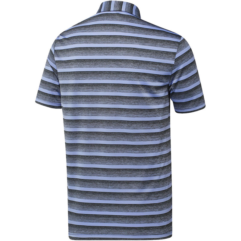 adidas Two-Colour Stripe Polo Shirt - Black/Blue Spark