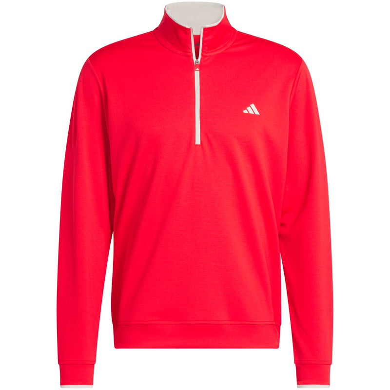 adidas UPF Lightweight 1/4 Zip Pullover - Pure Ruby