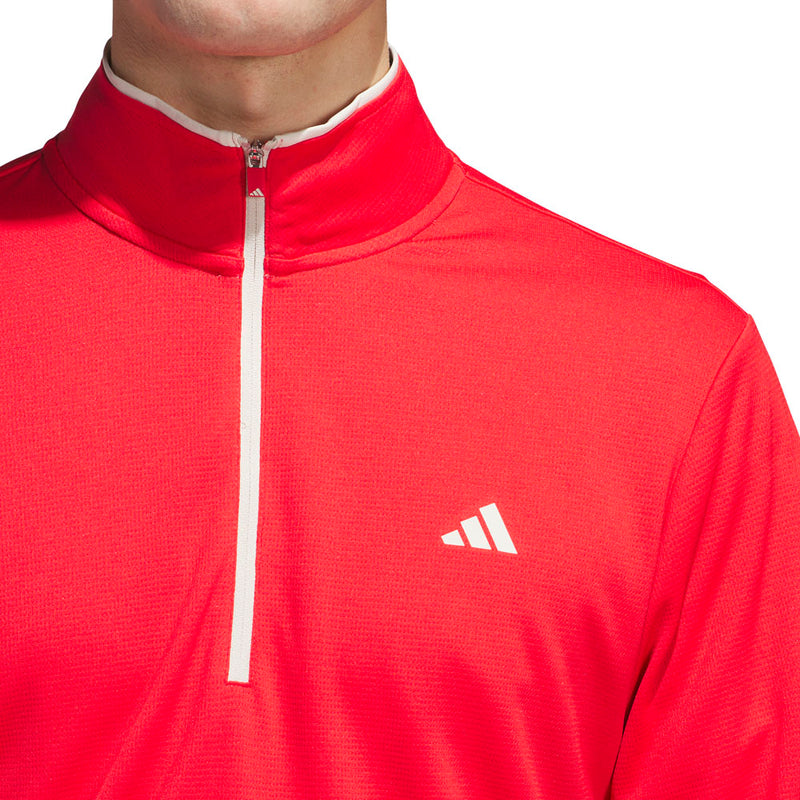 adidas UPF Lightweight 1/4 Zip Pullover - Pure Ruby