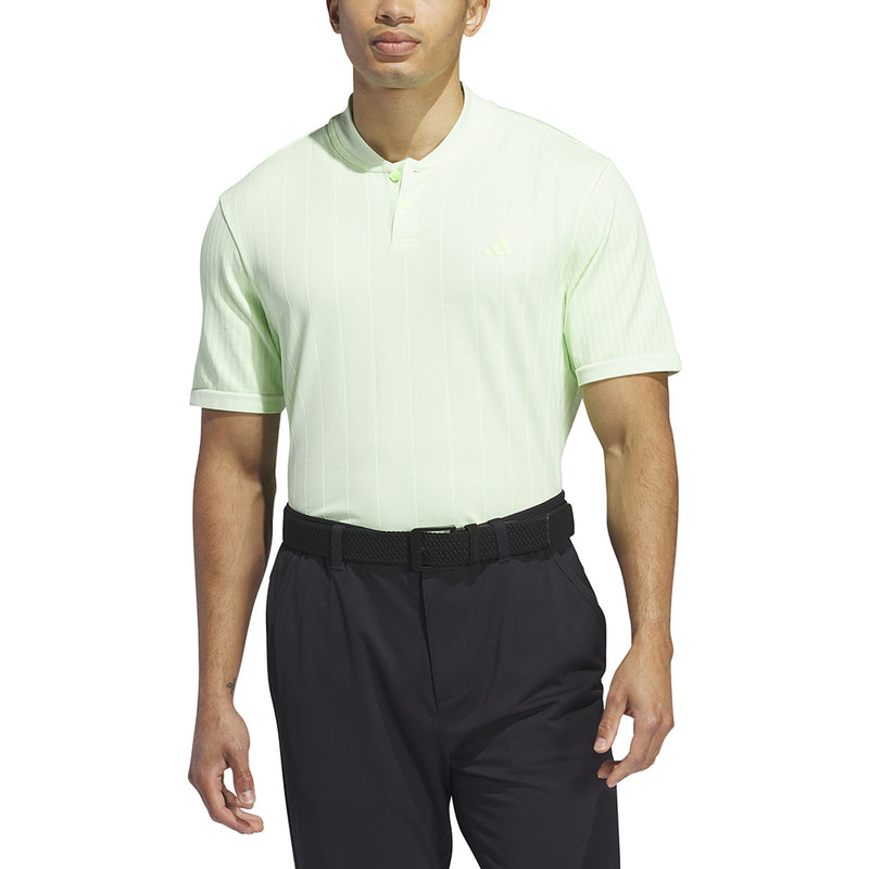 adidas Ultimate 365 Tour Primeknit Striped Polo Shirt - Crystal Jade