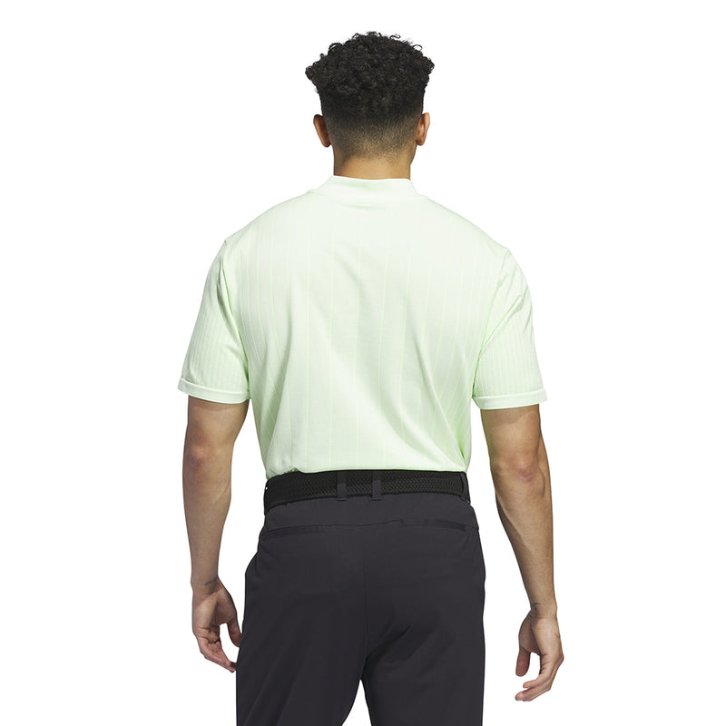 adidas Ultimate 365 Tour Primeknit Striped Polo Shirt - Crystal Jade