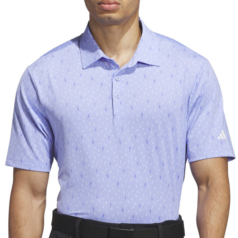 adidas Ultimate365 Allover Print Polo Shirt - Blue Spark