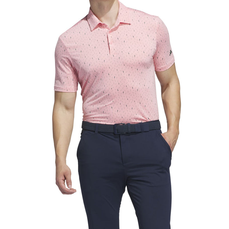 adidas Ultimate365 Allover Print Polo Shirt - Semi Pink Spark