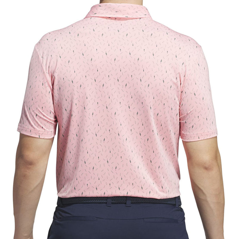 adidas Ultimate365 Allover Print Polo Shirt - Semi Pink Spark