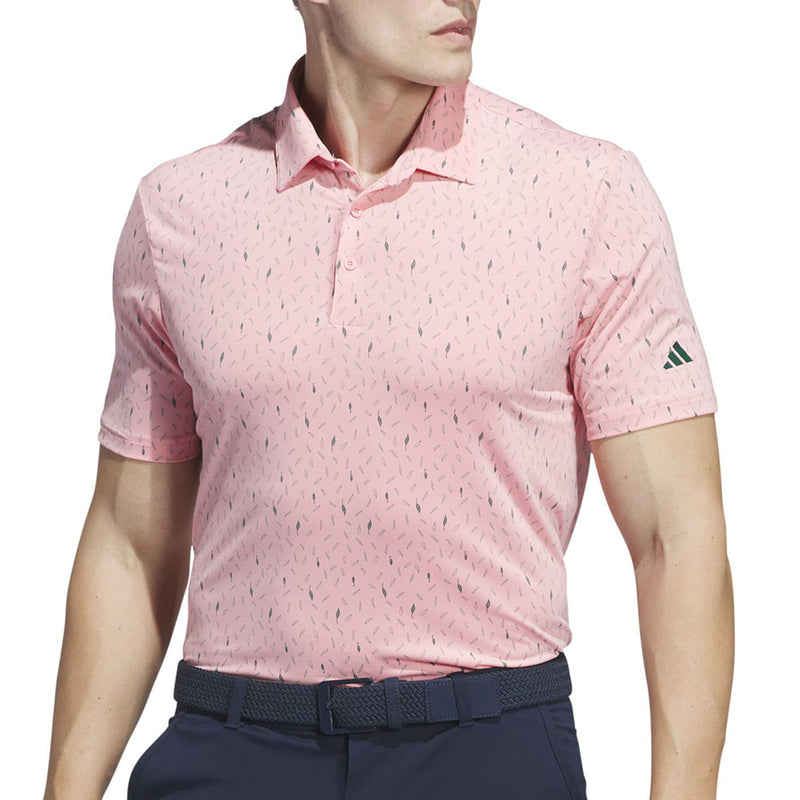 adidas Ultimate365 Allover Print Polo Shirt - Semi Pink Spark