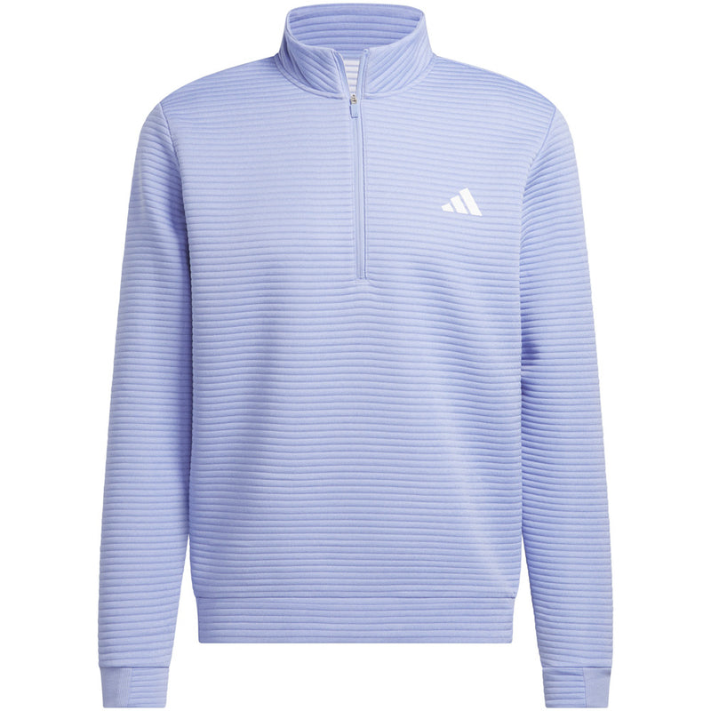 adidas Ultimate365 DWR Textured 1/4 Zip Pullover - Blue Spark/White