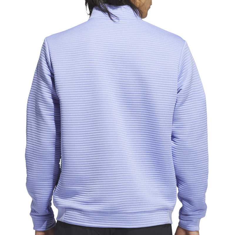 adidas Ultimate365 DWR Textured 1/4 Zip Pullover - Blue Spark/White