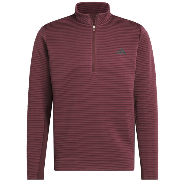 adidas Ultimate365 Dwr Textured 1/4 Zip Pullover - Aurora Ruby