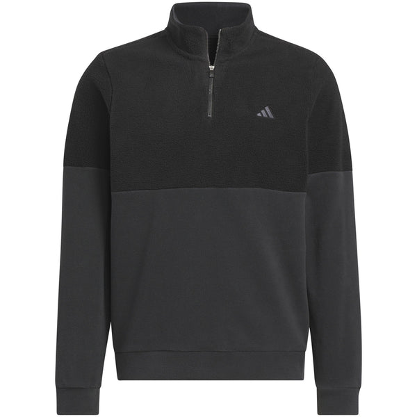 adidas Ultimate365 Fleece 1/4 Zip Pullover - Black/Carbon