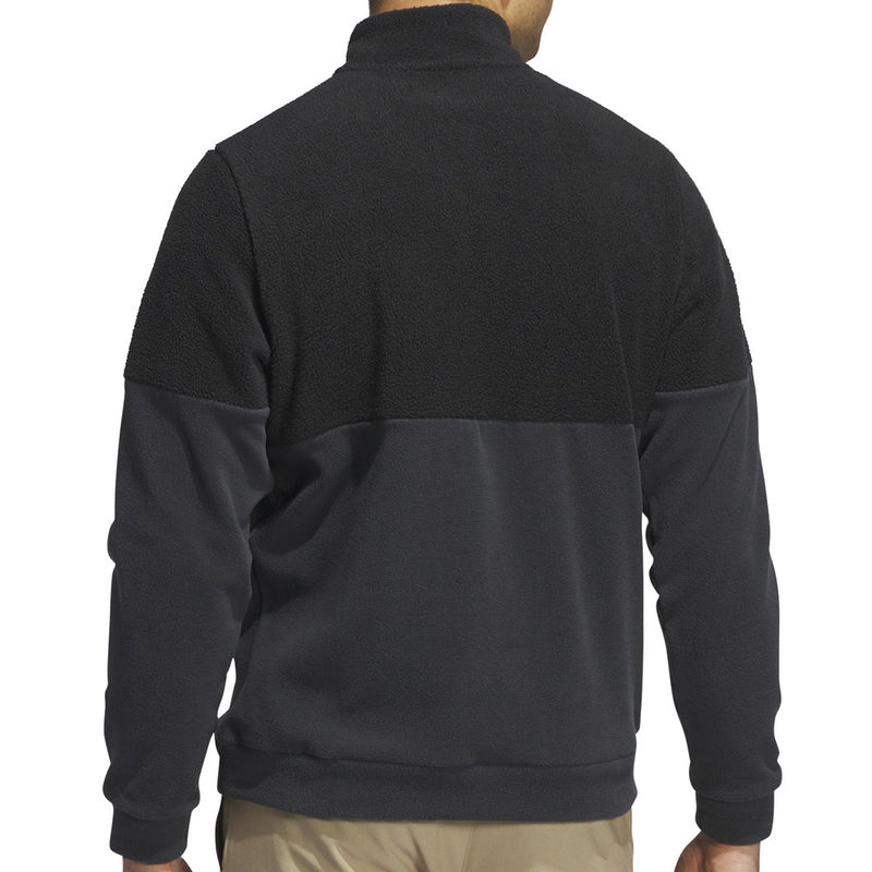 adidas Ultimate365 Fleece 1/4 Zip Pullover - Black/Carbon